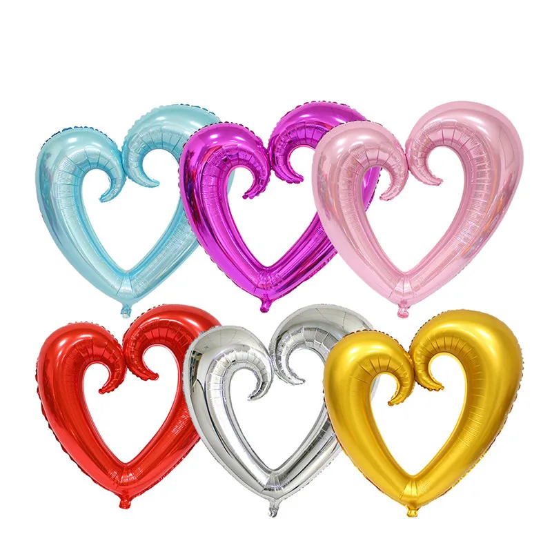 

10/20/50pcs 36inch Giant Hook Heart Balloons Wedding Decoration Hollow Heart Helium Ballon Valentine's Day Decor Birthday Globos