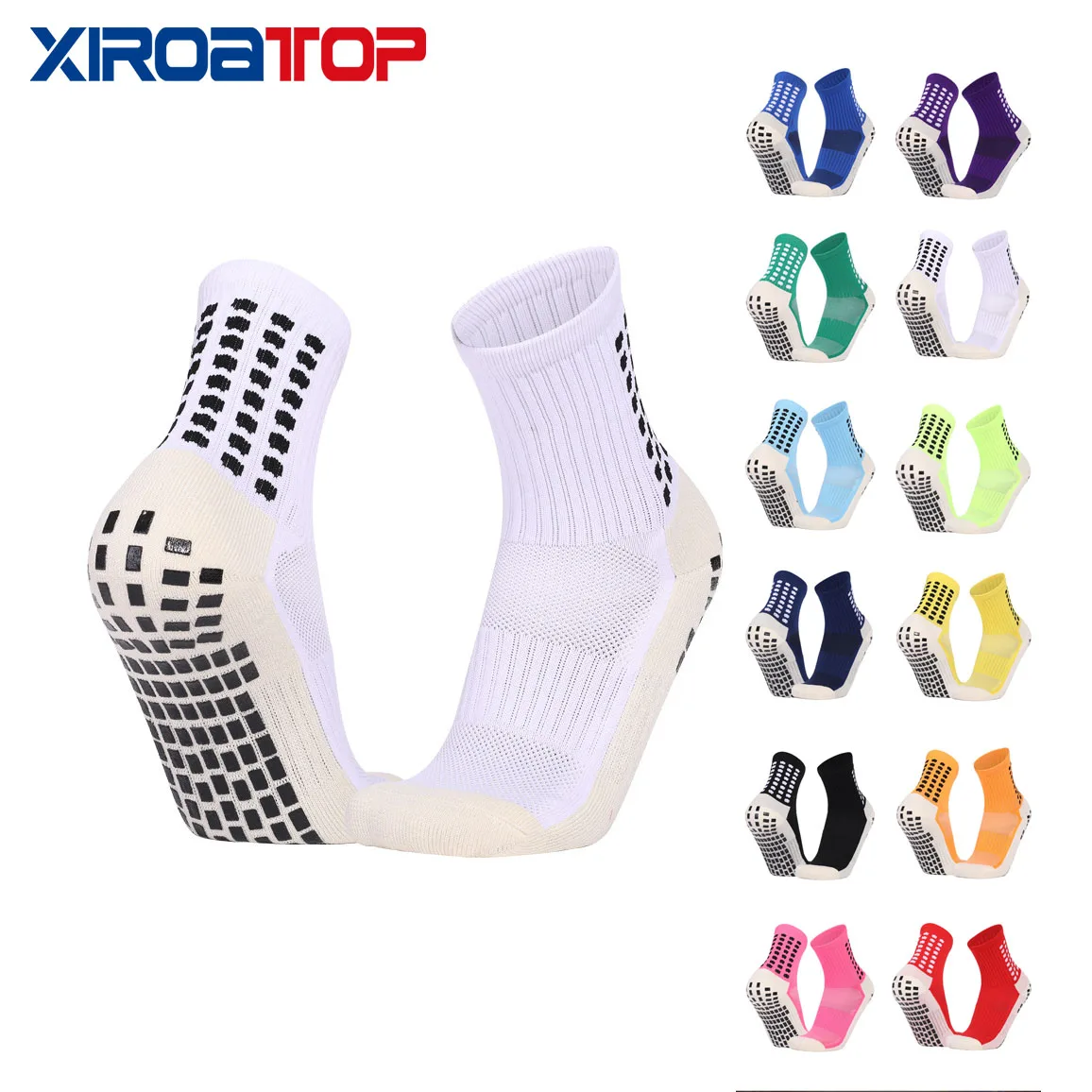 New Football Socks Men and Women Sports Socks Non-slip Silicone Bottom Soccer Basketball children