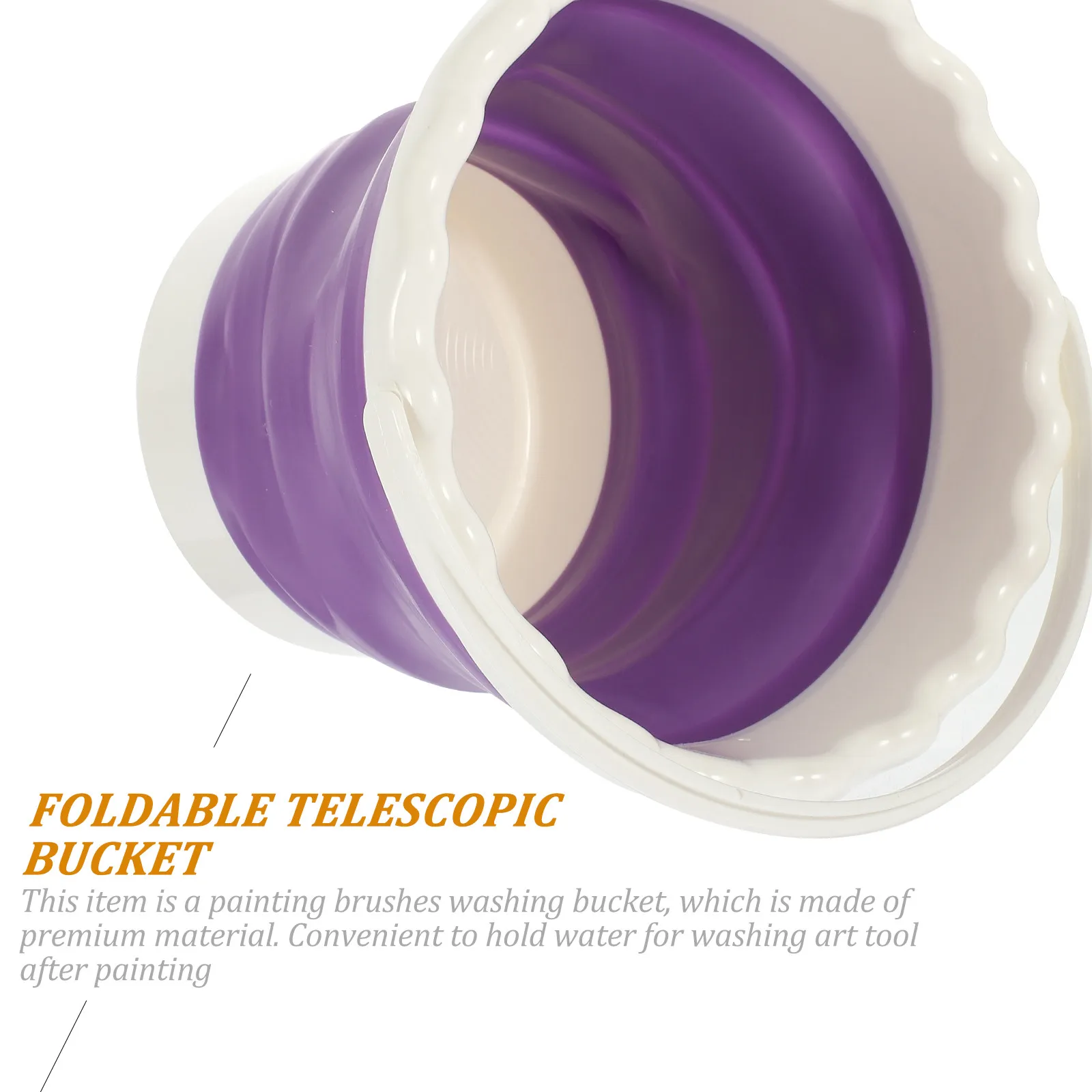페인팅 브러쉬 세척 버킷 프리미엄 실리콘 휴대용 접이식 세척 펜 버킷 손잡이 (야외 미술 스케치 캠핑 수채화용)