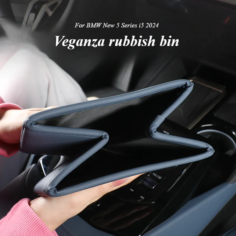 Car Trash Can Folding Portable Multifunctional Seat Back Hanging Storage Bag Waterproof Car Storage Bag For BMW New 5 Series i5