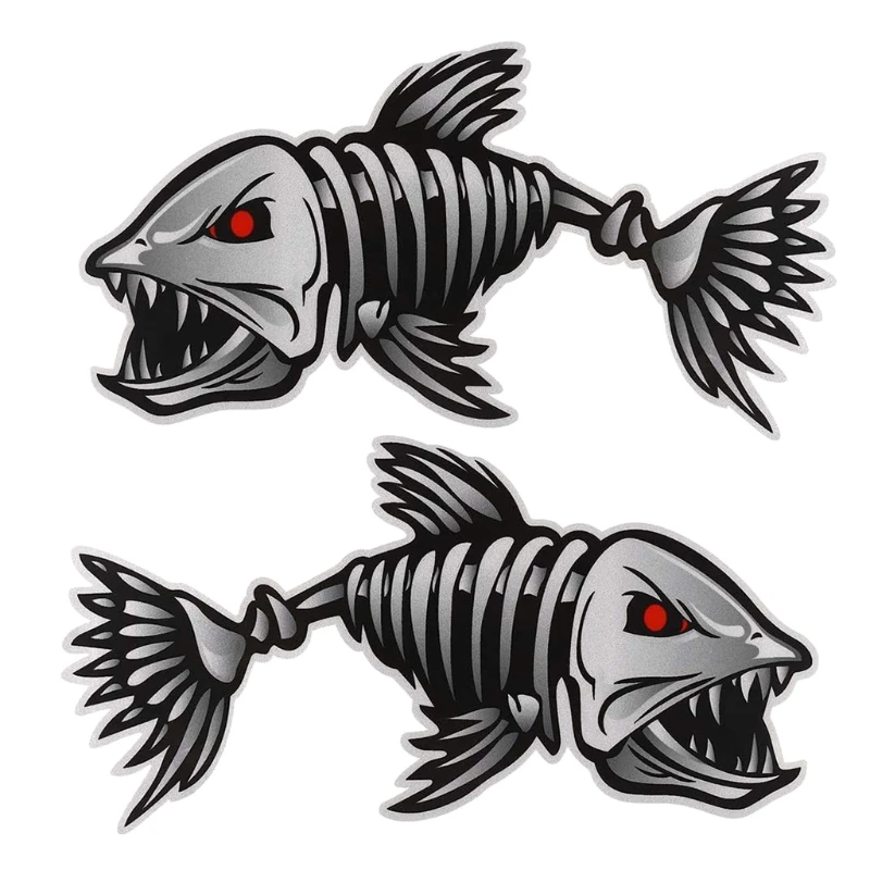 Decals Sticker 2Pcs/Set For Canoe Kayak Boat Fishing Canoe Graphics Car Reflective Graphics Sticker Accessories