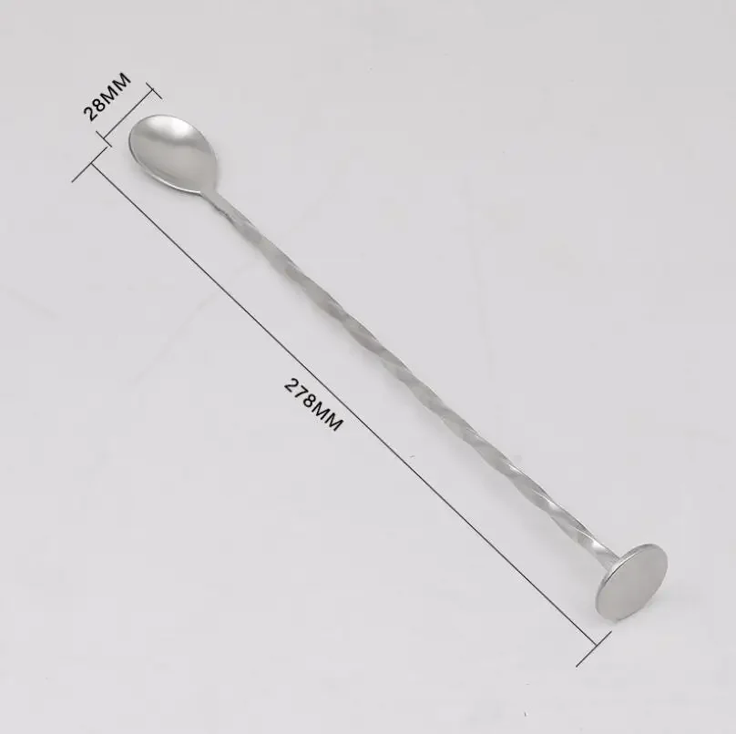 Great Quality 304 Stainless Steel Bar Spoon Bar Mixing Spoon Cocktail Drink Sticking Tools