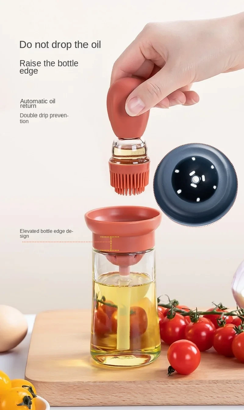 Description Picture 6 of itemKitchen Silicone Oil Bottle Oil Brush Baking Barbecue Grill Oil Brush Dispenser Pastry Steak Oil Brushes Kitchen Baking BBQ Tool
