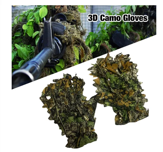 Hunting Ghillie Gloves Camouflage Suit Headwear For Jungle Wildlife Photography Hunting Gun Accessories