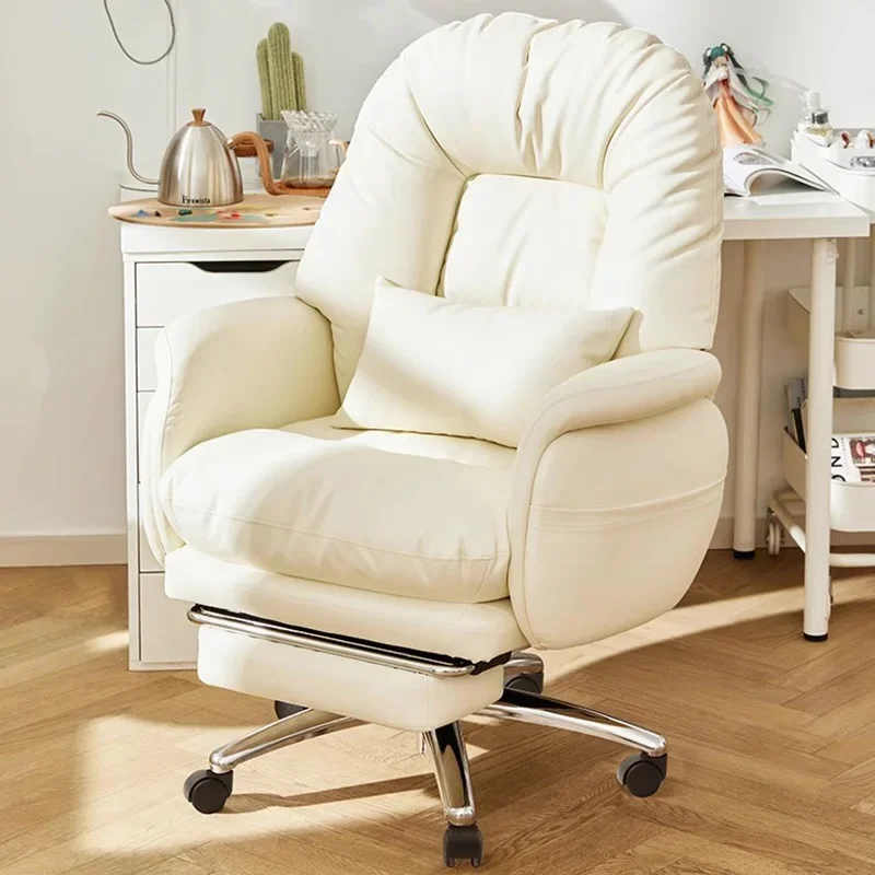 

Floor Protectors Chair Armrest Cover Back Support Lounge Office Leather Armchair Mobile Swivel Silla Nordica Home Ornament