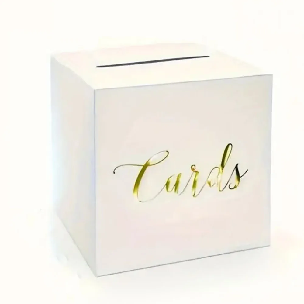 White Wedding Card Box Wedding Voting Card Box Party Gatherings Reception Envelope Money Receiving For Party Graduation wooden gift card boxes wedding place cards