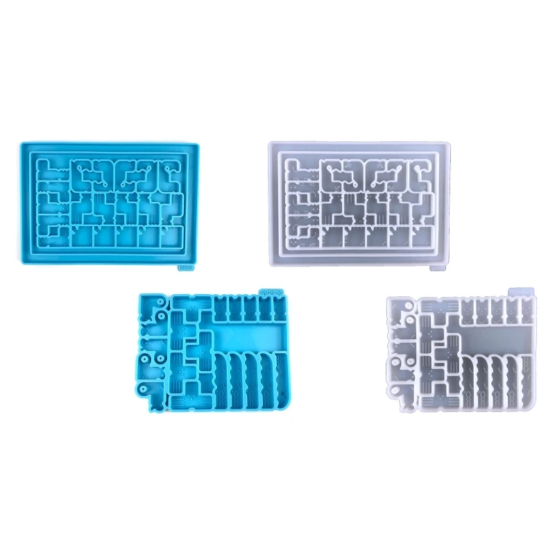 

1 Set Drop Glue Toy Moulds Diy Variety Square Intelligence Building Blocks Jigsaw Puzzle Silicone Mould for Boy Gift N84D