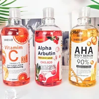 500ML Vitamin C AHA HYALURONIC& NICOTINAMIDE Face Serum Spots Eraser Corrector Whitening Moisturizing Lightening Body Cream