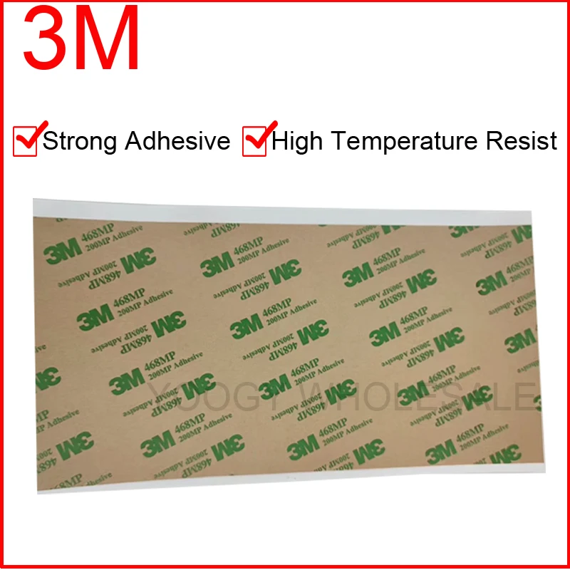 5-sheets-10cmx20cmx0-13mm-Clear-3M-468-468MP-200MP-Double-Sided ...
