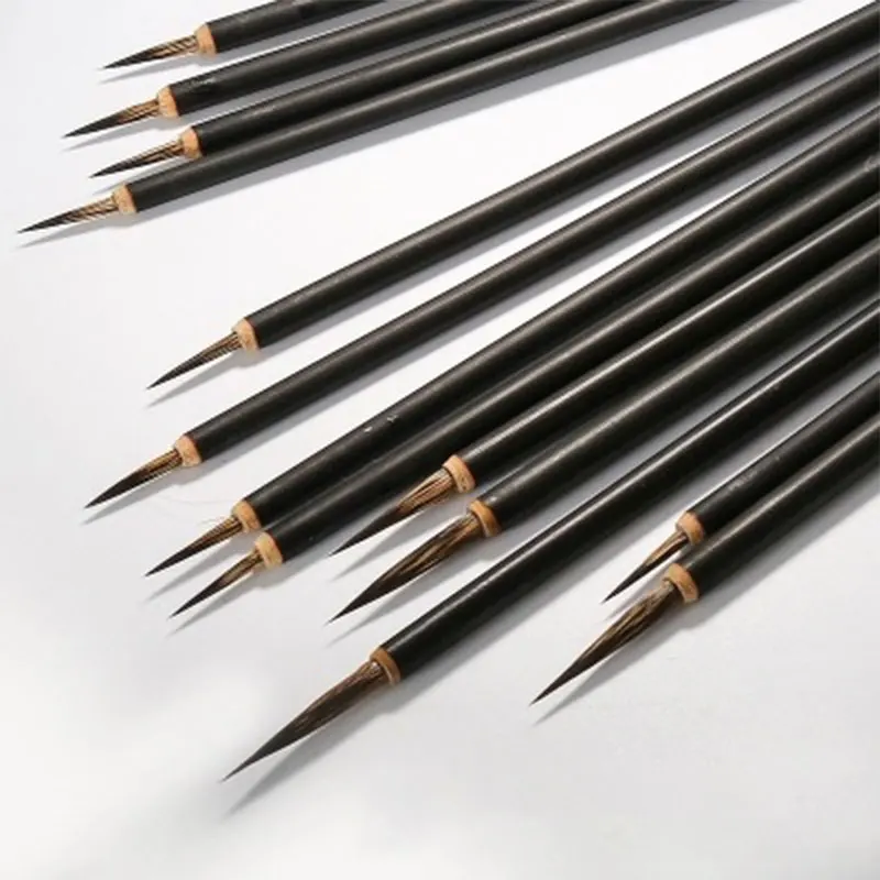 

The Four Treasures Of The Writing Room Mouse Whisker Hooked Brush Copper-tipped Hooked Fine Brush Calligraphy Brushes