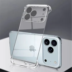 Frameless Slim Clear Phone Case - Transparent Hard Plastic Cover - iPhone 12 Mini (Clear)