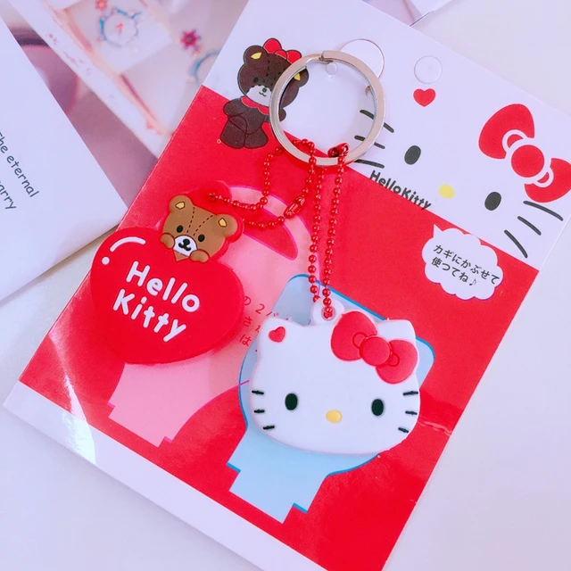 Kawaii Sanrioed Accessories Hello Kittys My Melody Cinnamoroll Kuromi Cartoon Cute Anime Doll Keychain Pendant Key Case Gift Toy 2