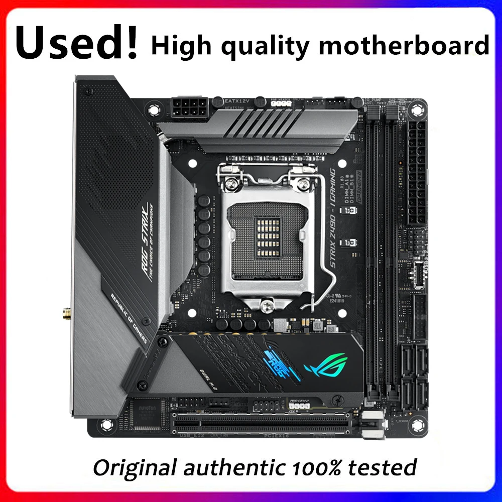 Per Strix Z490-I Gaming Originale Usato Desktop Intel Z490 Scheda Madre Ddr4 Da 128Gb Lga 1200 I7/I5/I3 Usb3.0 Sata3