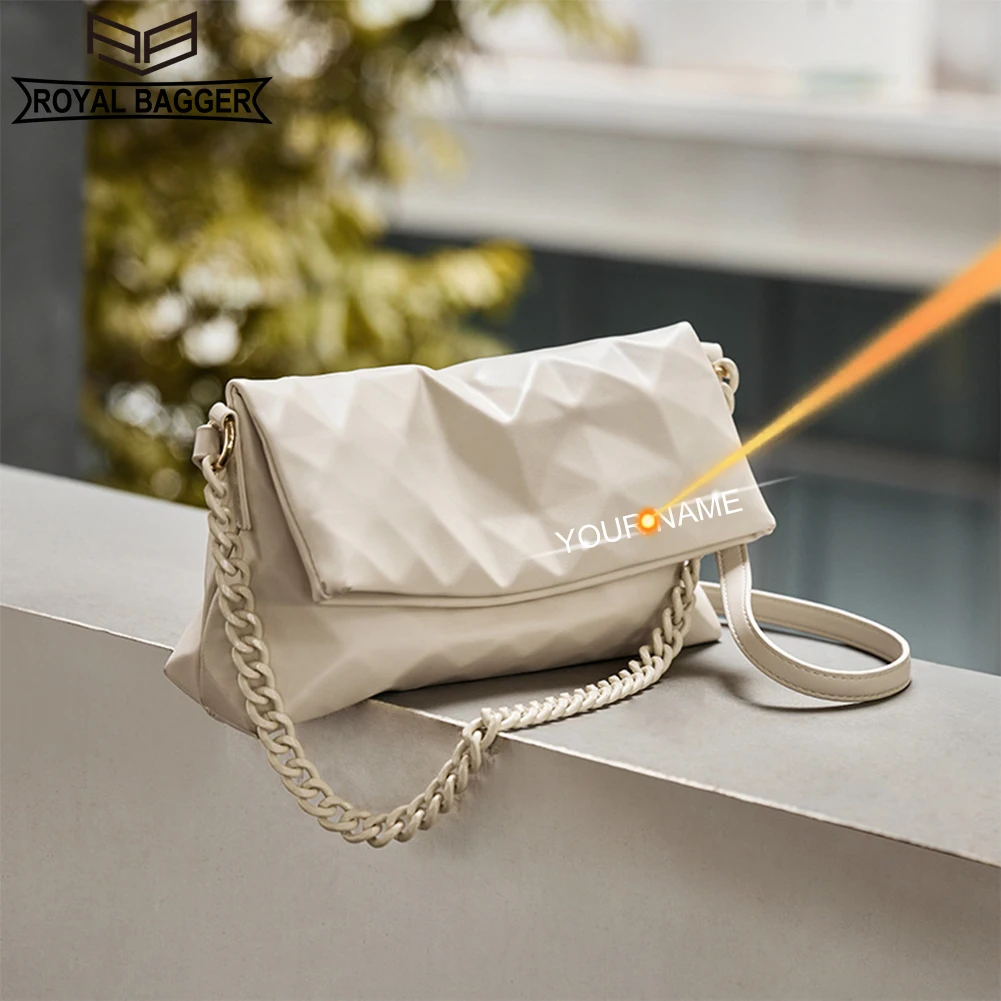 

Royal Bagger New Underarm Bags for Women Genuine Cow Leather Fashion Versatile Shoulder Crossbody Chain Bag 612310234