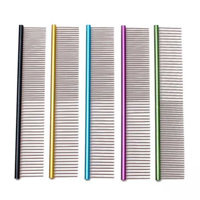 Pet Grooming Combs Aluminum Alloy Brush For Dogs Boundary Knot Massage Tools Professional Salon Cat Hair Cleaning Crescent Combs 4