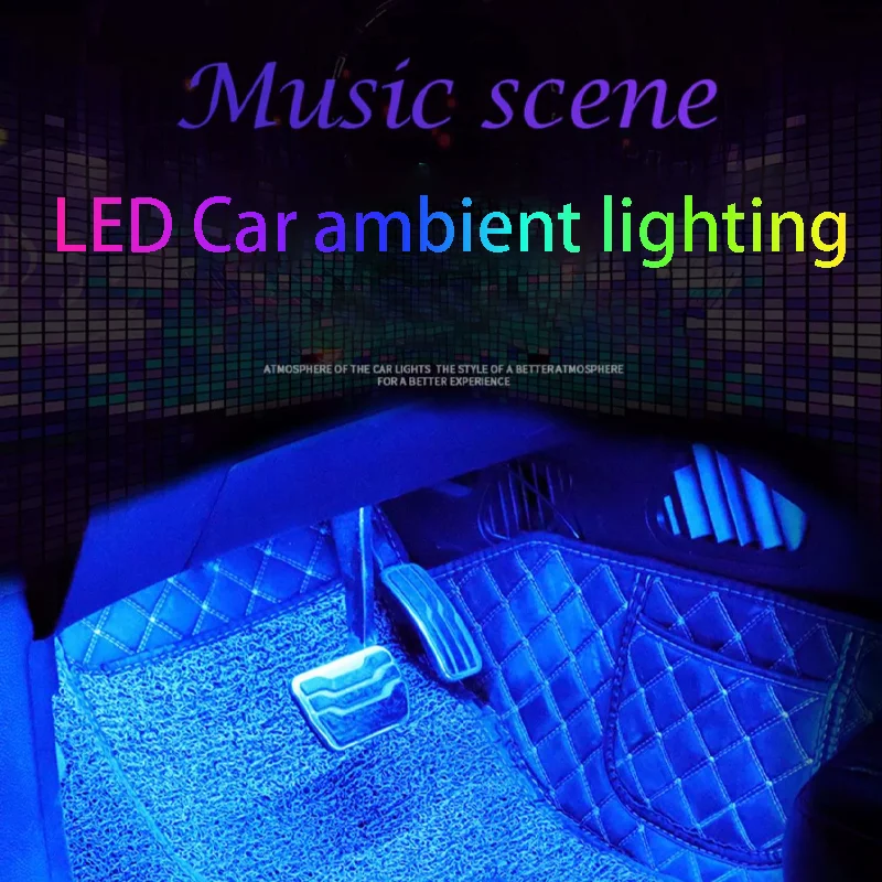 자동차 인테리어 앰비언트 풋 스트립 라이트, 원격 음악 제어, 자동 RGB 장식 램프, Acura mdx 2007 tsx 2008 rsx tlx LED, 5V