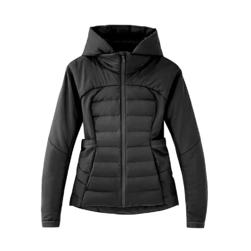 Golf fleece velvet warm coat for women outdoor sports stand collar hooded jackets female long sleeve windproof windbreaker
