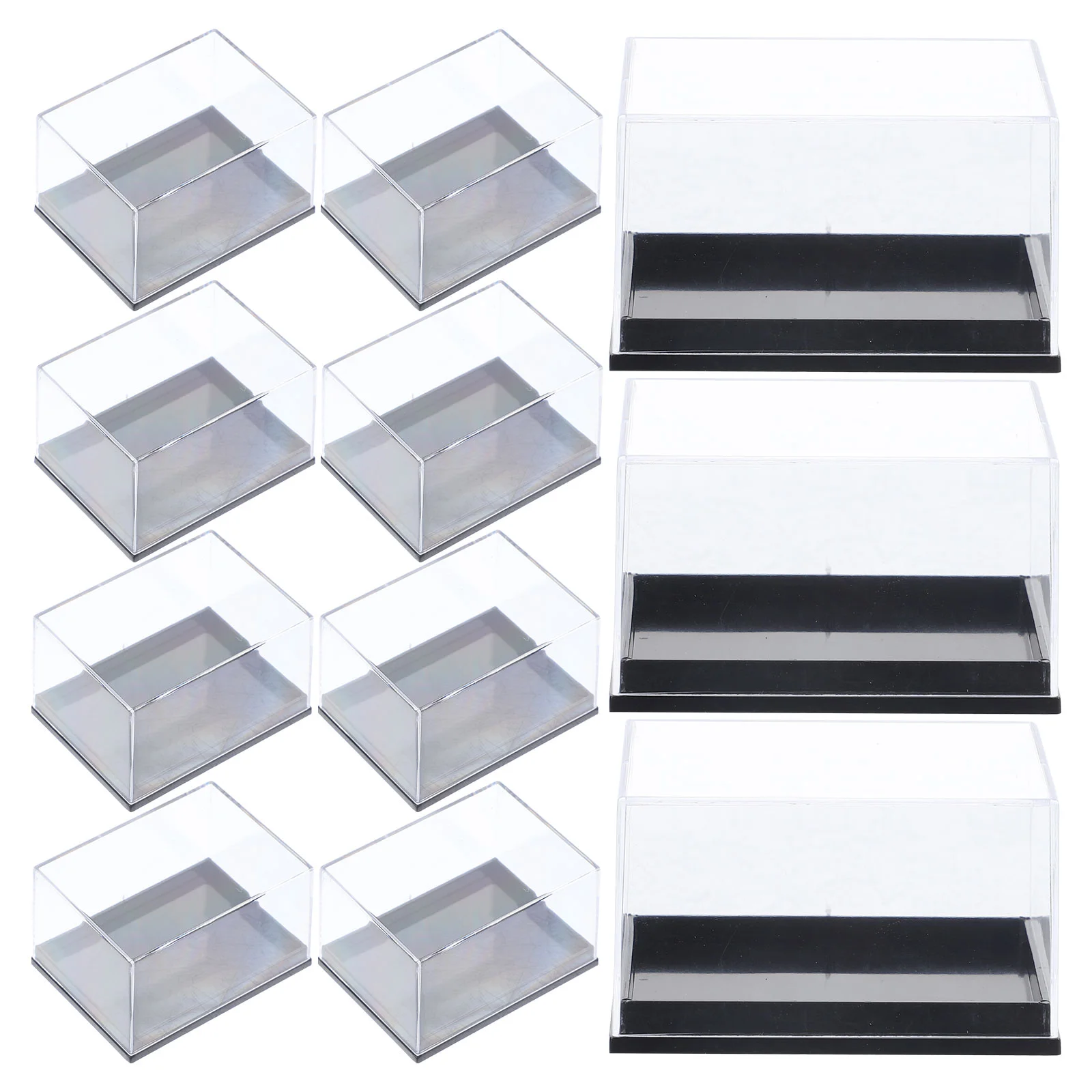 

Small Storage Boxes Lids Gemstone Display Coin Clear Container Specimen Square Cube Acrylic Case Rough Mineral Standard