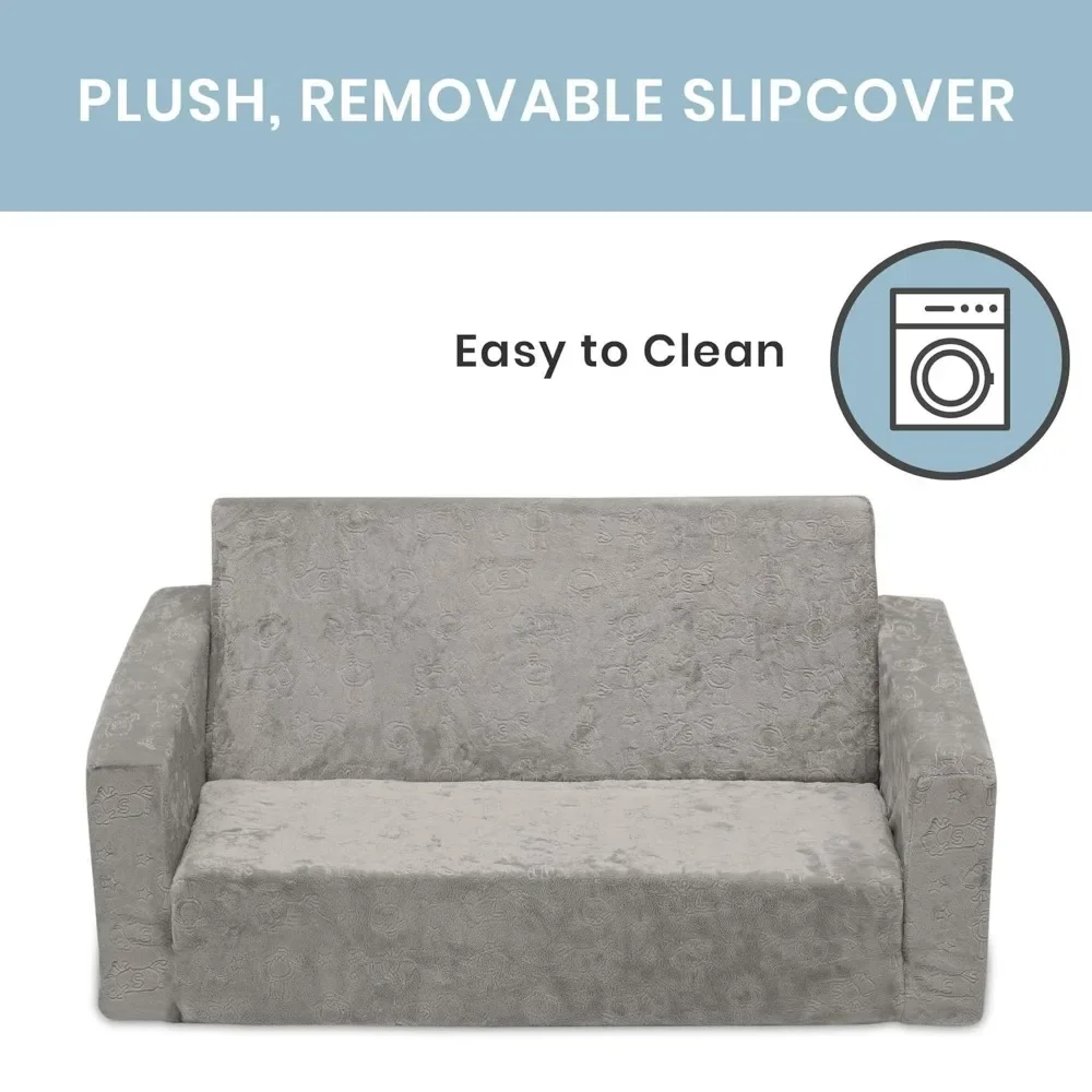 Extra-wide convertible sofa swivel chaise longue - comfortable 2-in-1 flip-out sofa/children's sofa bed 5
