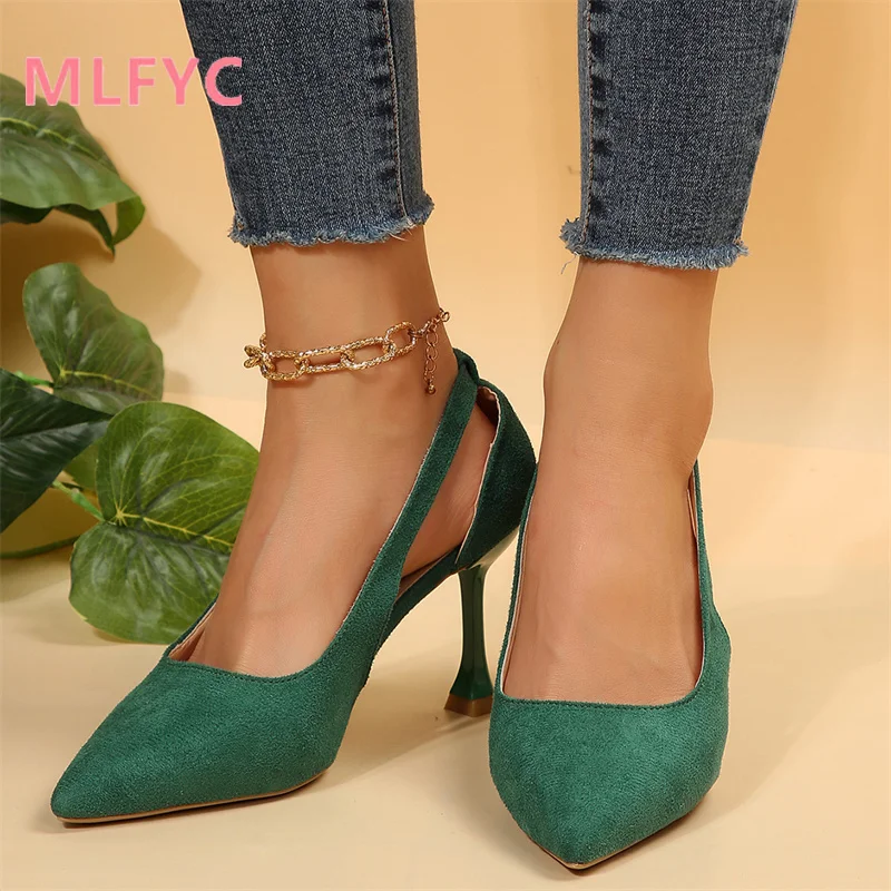 High heeled women's thin heeled single shoes New Spring Style Style Dress Style Single Shoe ladies Shoes women heels mujer