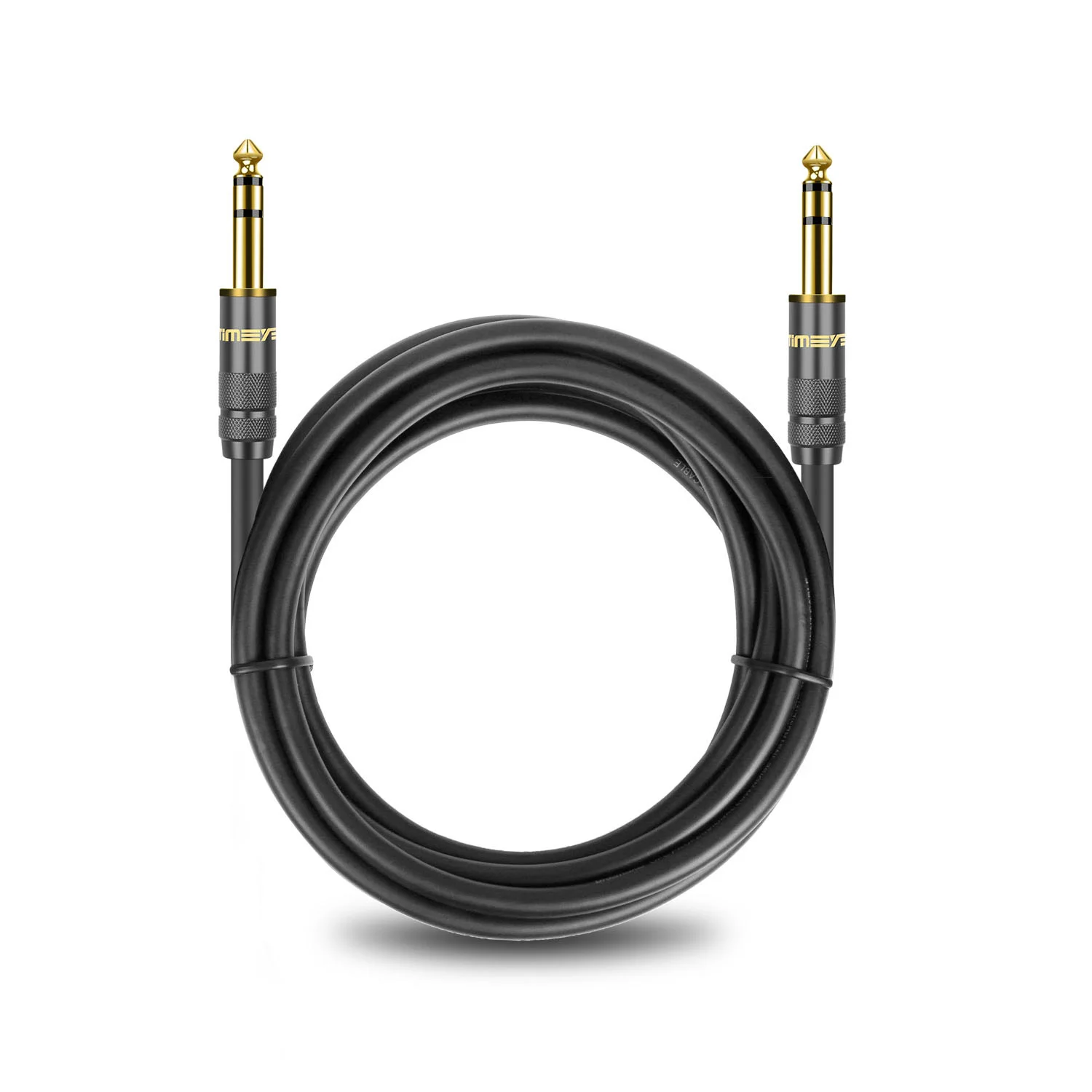 Premium 1/4 Inch Straight Instrument Cable - Stereo Audio Guitar Cord for Amplifiers and Keyboards