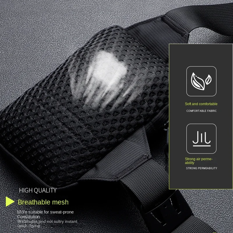 Casual Men Shoulder Chest Bag Nylon Waterproof Outdoor Sport Running Cycling Belt Bag Large Capacity Travel Phone Pouch mens messenger bag mens shoulder bag