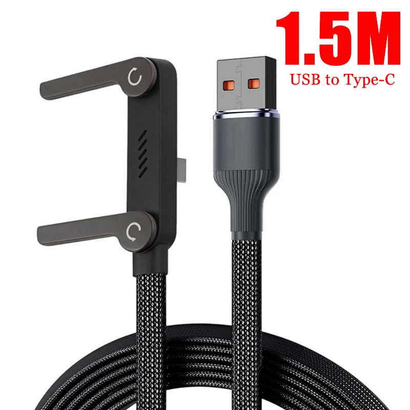 ตัวเลือกสินค้า สายชาร์จ USB-C 2 เมตร พับได้ ชาร์จเร็ว ใช้ได้กับมือถือหลายแบรนด์