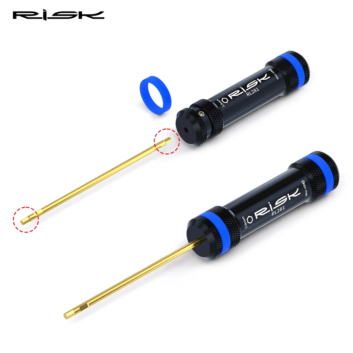 RISK 자전거 육각 드라이버 비트 보관대 육각 드라이버 1.5mm 2.0mm 2.5mm 3.0mm PC 장난감 자동차용