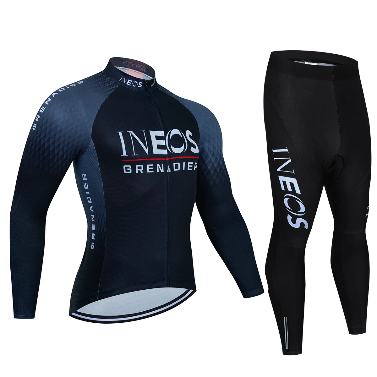 2023 Black INEOS Grenadier Cycling Jersey Set Autumn Bicycle Clothing Long Sleeve Road Pants Bib Bike Suit MTB Maillot Culotte