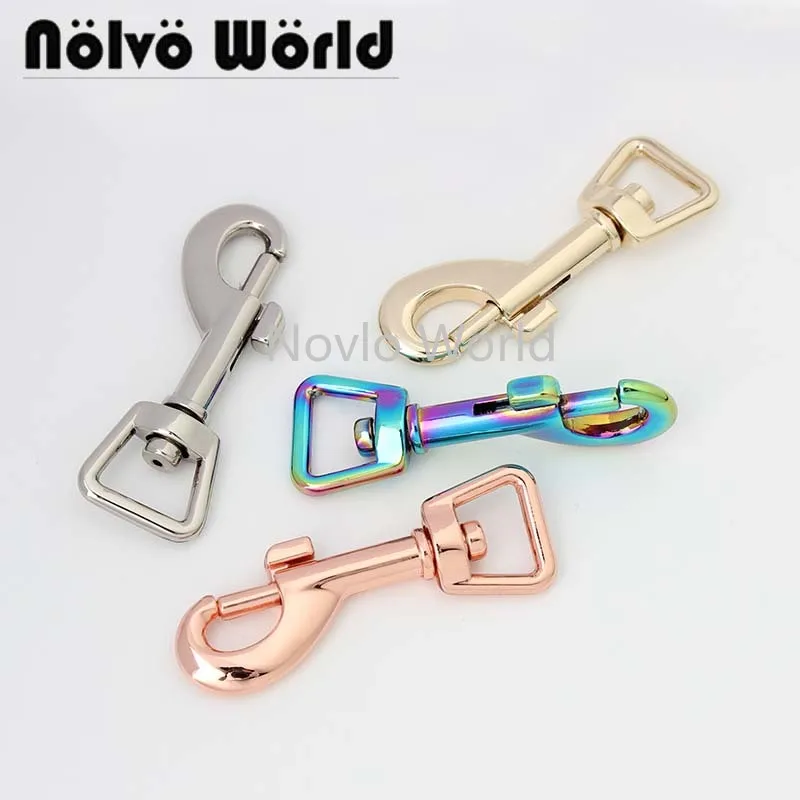 10-50 pieces 5 colors 54X12mm top ending gold silver tone trigger  DIY snap hook clasp metal clip swivel dog leash
