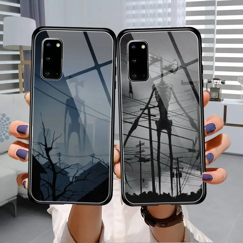 Siren Head Phone Case Tempered Glass For Samsung S22 S21 S20 S10 Ultra Pro Plus S9 S8 Note20 10 9 Ultra Pro S22 Phone Covers