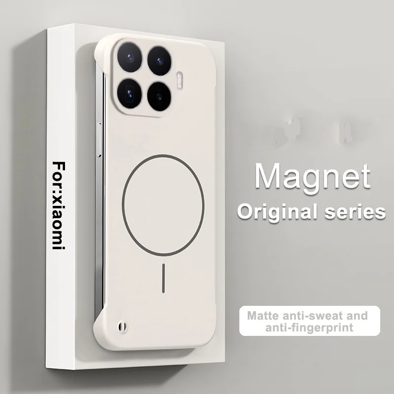 Frameless Magnetic Hard Matte Case - Slim, Wireless Charging, Anti-Fingerprint Cover