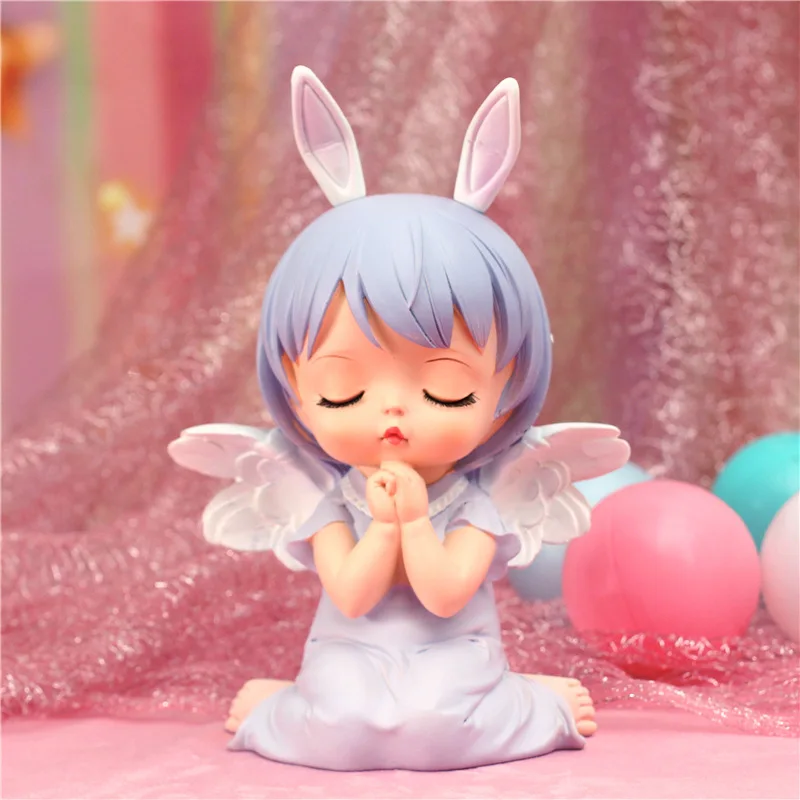 Kawaii Fairy Angel Piggy Bank for Kids Children Girls Baby Gift Resin Cartoon Money Saving Box Coins Holder Storage Organizer 5