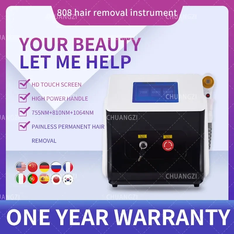 

Hair Removal 808nm 755 1064 Permanent Hair Removal Cooling Head Painless Diode Laser Hair Removal Machine for Salon