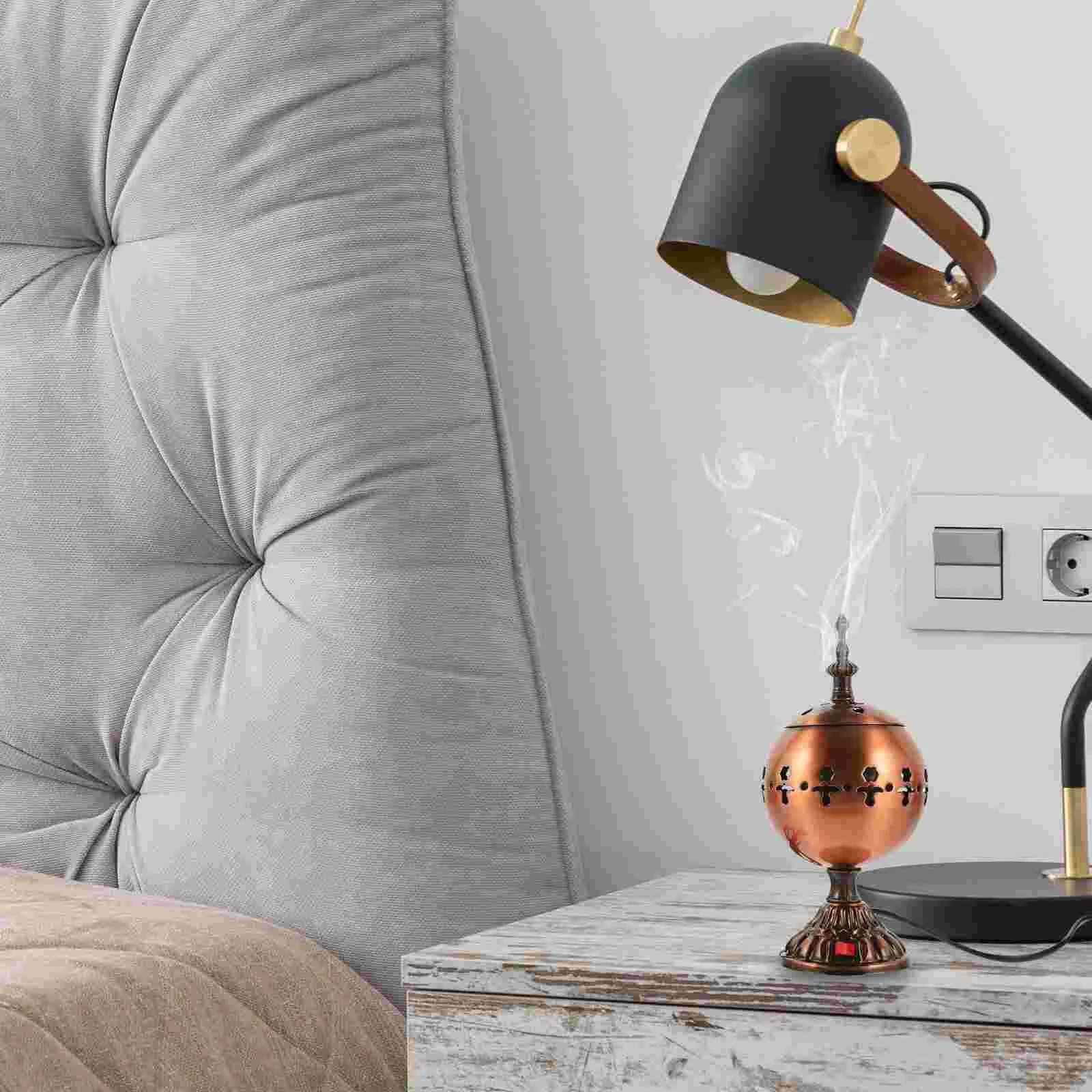 

Electric Metal Arabian Burner Desktop Censer Burner Home Decoration Vintage Aroma Burner
