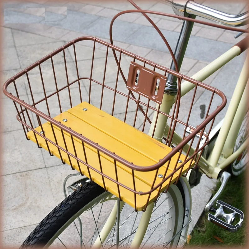 CityBicycleBagsPanniersElectricalMotorbikeRetroBasketBrown