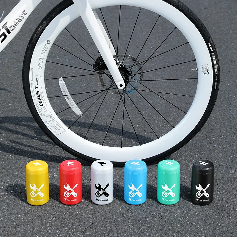 WEST BIKING Bicycle Capsule Tools Box Set Repair Kit Storage Can MTB Road Bike Cycling Waterproof Bottle Bike Accessories 6