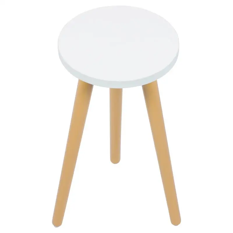 1Pc Wood Plant Stand Flower Pot Stool Flowerpot Holder Wooden Round Stool Balcony Display Rack Home Decoration