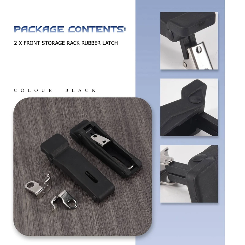 2877447 Flexible Rubber Front Storage Rack Latch 4Inch For Polaris Sportsman 500 550 800 850 1000 (2 Pack)