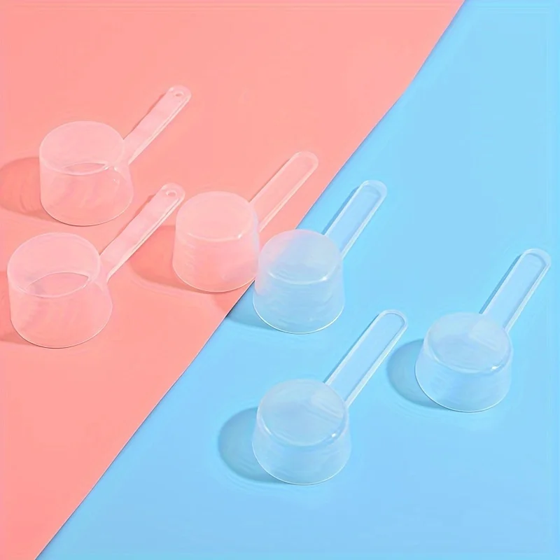 Measuring Cup with Handle and Scale - 4pcs, Durable Liquid Measuring Scoop for Laundry Powder,Baking Tools - Clear