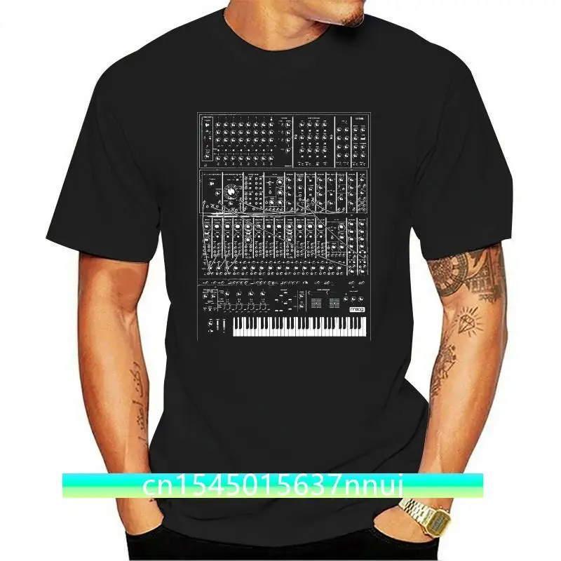 Maglietta Sintetizzatore Analogico Moog Modular 80S Synth Keyboard Piano Korg Maglietta Di Buona Qualità Su Misura Top Tee White Style
