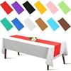 New 10-1PC Shiny Satin Banquet Wedding Table Runners Silk Ribbon Table Flags Party Hotel Event Decoration Christmas Home Dining 2