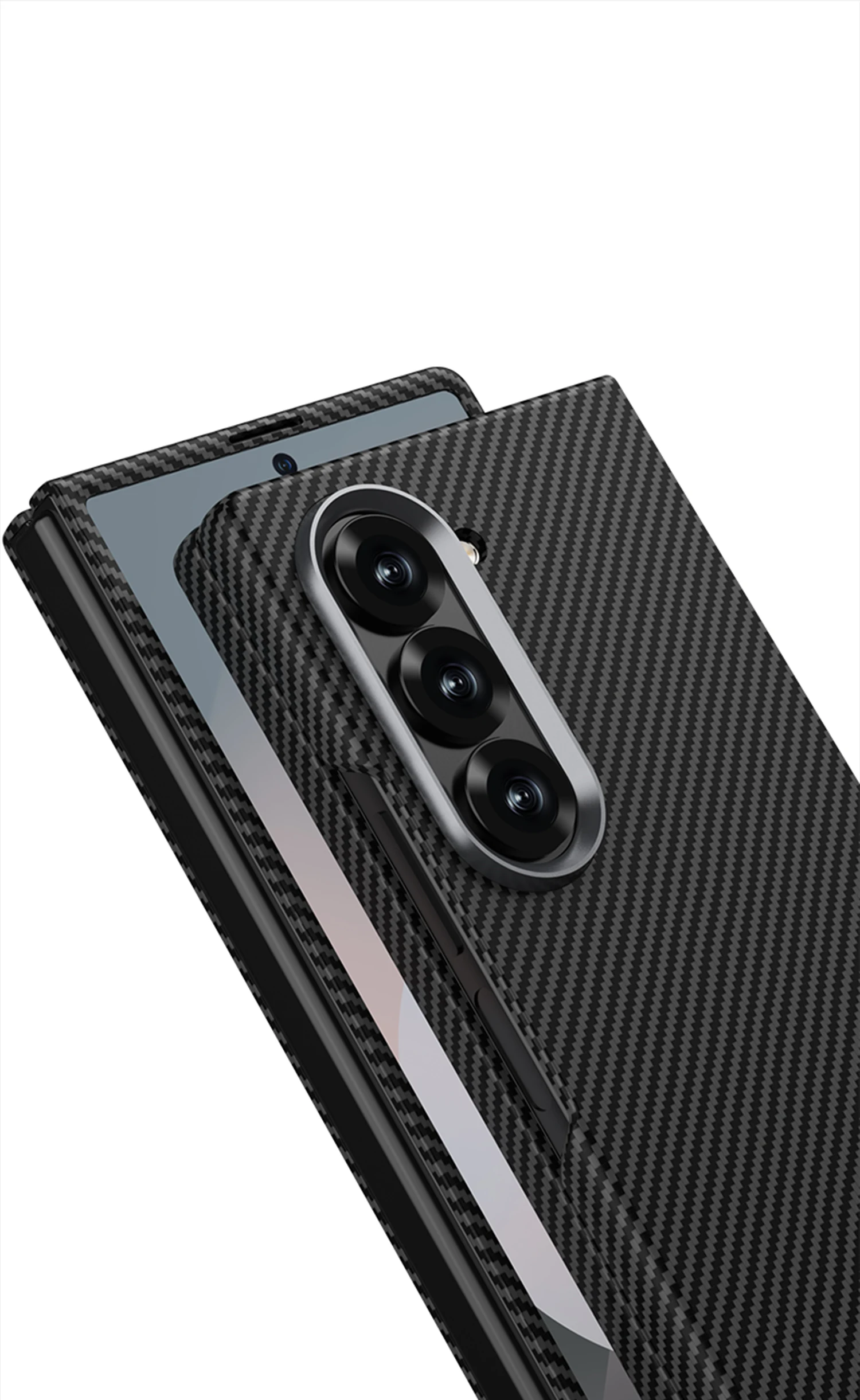 Ultra-thin Carbon Fiber Texture Case For Samsung Galaxy Z Fold 6 Screen Glass Pr