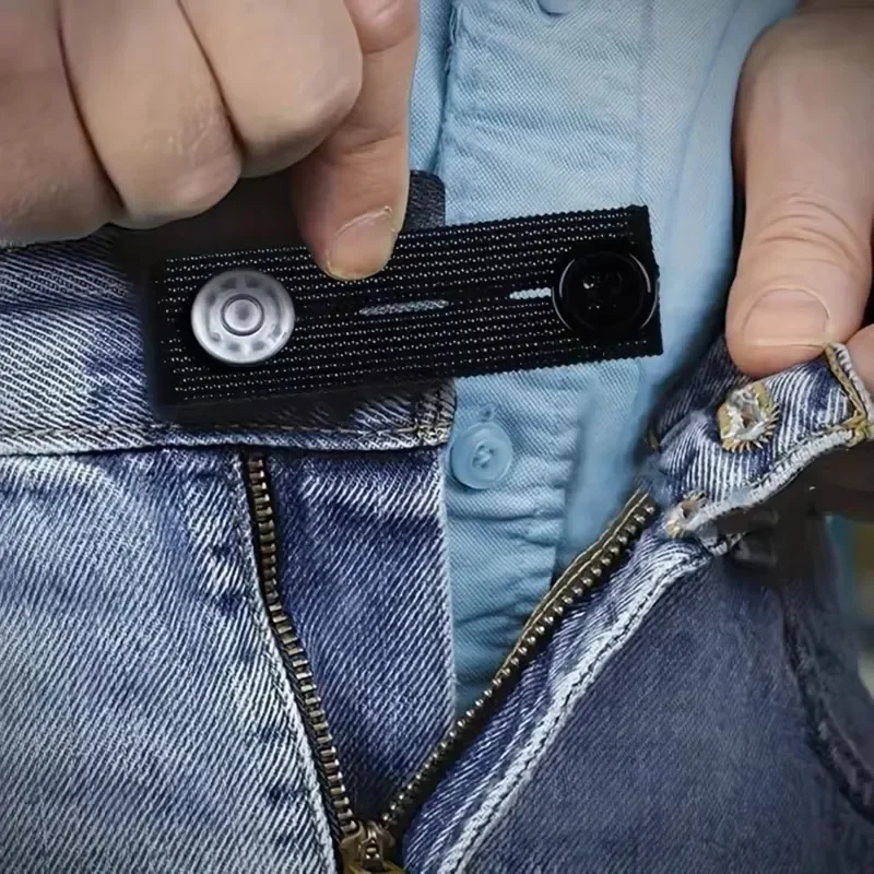 Ceinture d'extension de pantalon unisexe, 5 pièces, bande de taille, pantalons serrés, jupes en jean, crochets à boutons de maternité, vêtements, fournitures de couture pour bricolage