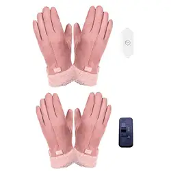 Heated Gloves 3.7V Waterproof Heated Guantes Touch Screen Battery Powered Motorbike  Hunting Fishing Skiing Cycling Gloves