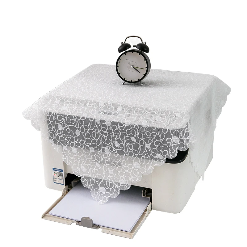 European Style Dust Covers White Color Flower Microwave Oven Covers Tablecloth Household Dust Protector Table Lamp Cover