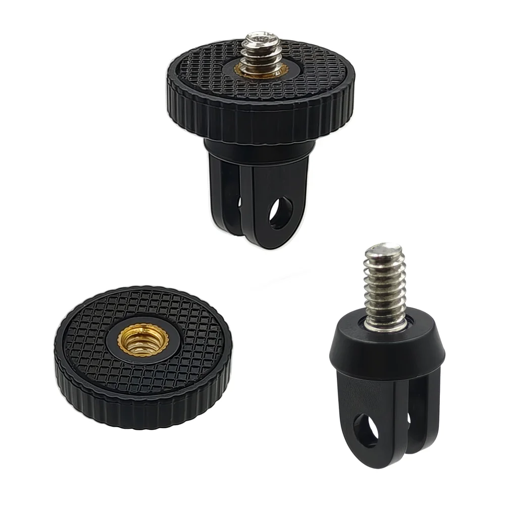 Support trépied 1/4 pour GoPro Hero 13-1, ensemble complet monté sur trépied avec caméra attachée