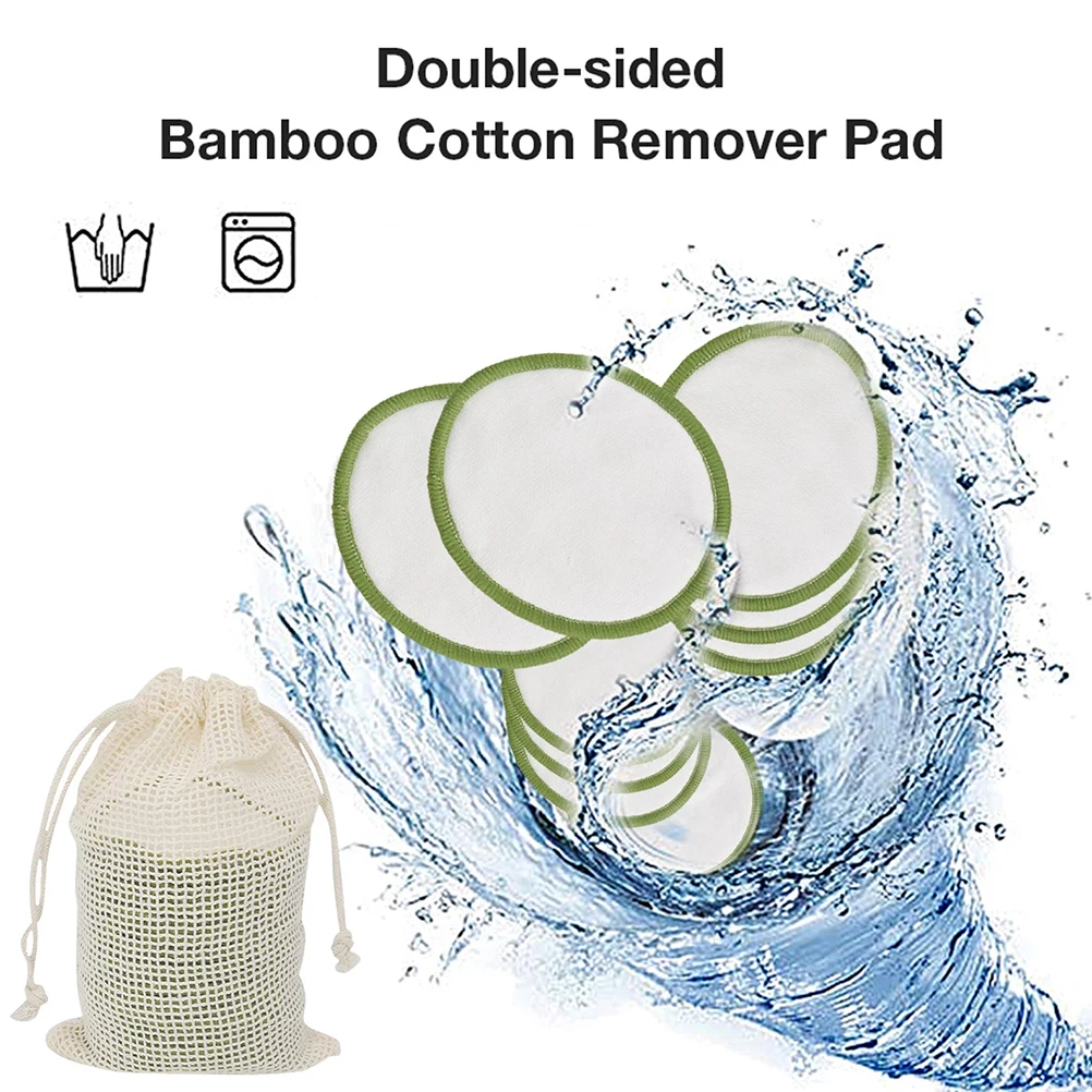 Eco-Friendly Reusable Makeup Remover Pads Set – 20 Washable Cotton Rounds with Laundry Bag and Storage Box