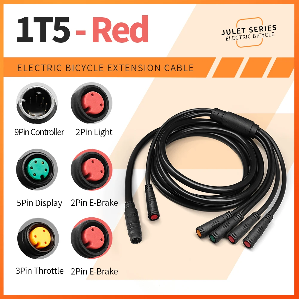 XBERSTAR Contrôleur de câble étanche pour vélo électrique 1T4 1T5