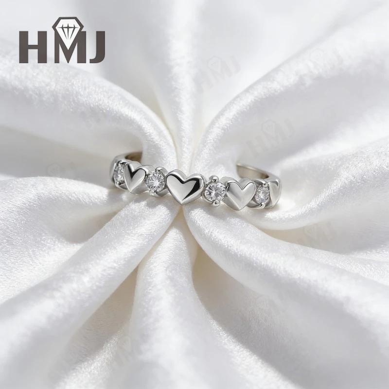 D-Farbe Moissanit-Ring S925 Sterling Silber VVS1 Reinheit Rundschliff Feiner Schmuck für Damen Jubiläum Hochzeitsband Geburtstag – Detail 9